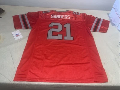 Nueva con etiquetas Camiseta roja grande para adultos 1989 Deion Sanders Atlanta Falcons MITCHELL NESS cosida Foto 1 de 4