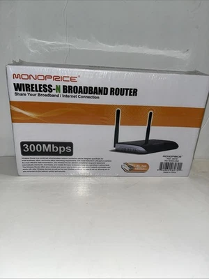 Monoprice Wireless -Broadband Router 300 MBps 4 LAN Ports - Image 1 of 4