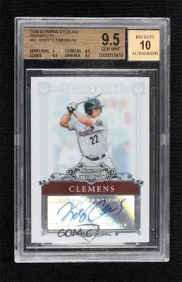 2006 Bowman Sterling Prospects Koby Clemens #BSP-KC BGS 9.5 GEM MINT Auto - Image 1 of 2