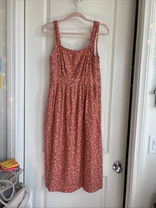 A.N.A Women’s Dress Orange Rust Color Floral Preowned Size Small - Picture 1 of 6