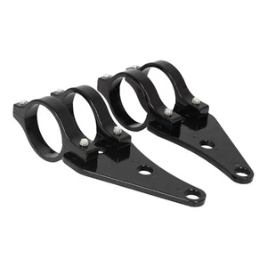 1 Pair Motorcycle Headlight Mount Bracket Fork Head Lamp Holder For 41mm Fork - Picture 1 of 8