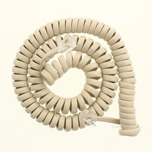 Southwestern Bell Almond 12' Modular Telephone Coil Cord Phone Wire S60065 - Picture 1 of 5