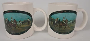 Set of 2 Vintage Ralph Lauren Polo Players Limited Edition Coffee Cup Mug - Picture 1 of 5