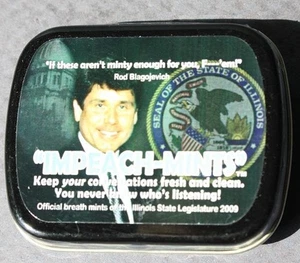 Illinois Legislature 2009 Rod Blagojevich Impeach-Mints Sealed Tin Container -- - Picture 1 of 1