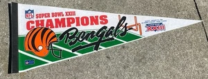 Buck And Go Auction CINCINNATI BENGALS Vintage Full Sized Pennant - Picture 1 of 2
