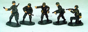Soldados alemanes de la Segunda Guerra Mundial para César P803 1/72 acabado 5 figuras modelo conjunto César - Imagen 1 de 4