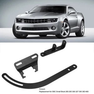 New 3pcs SWP Alternator Bracket Set Steel Black For SBC Small Block 265 283 305 - Picture 1 of 12