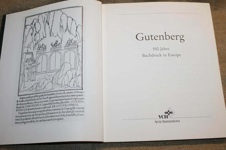 Libro da collezione scrittura stampa Gutenberg 550 anni stampa libri antichi arte del libro  - Immagine 1 di 4