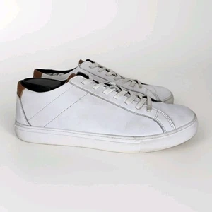 BYLT Basics Everyday Shoes Men's 11.5 White Leather Low Top Minimalist Sneakers - Picture 1 of 11
