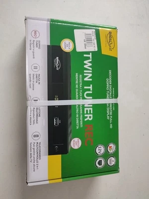 Digiquest Twin Tuner DVB-T2 HEVC FHD Decoder Digitale Terrestre - Nero - Immagine 1 di 2