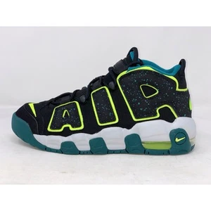Nike Air More Uptempo 'Space Teal' Black Sneakers, Size 7Y / 8.5W DZ2809-001 - Picture 1 of 8