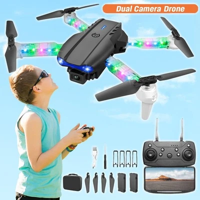 Mini Drohne Dual Kamera Faltbar Fotografie Video Drone RC Quadcopter Spielzeug - Bild 1 von 4