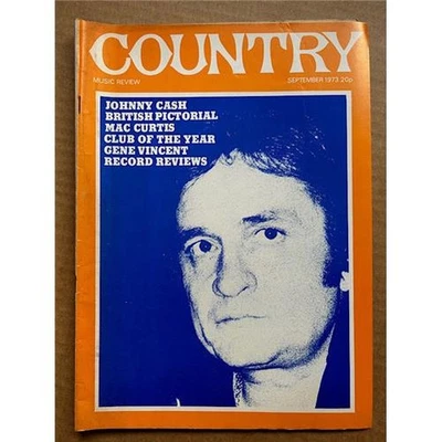 JOHNNY CASH COUNTRY MUSIC REVIEW MAGAZINE SEPTEMBER 1973 - JOHNNY CASH cover wit - Image 1 of 2
