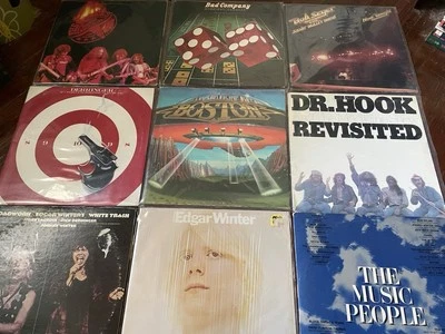 Bad Company Boston Bob Seger Edgar Winter Derringer 1970s Record Lot - Image 1 of 4