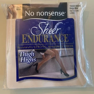 No Nonsense Overknee Strümpfe 1 Paar Sheer Endurance Gr. Long Sheer Toe Beige - Bild 1 von 5