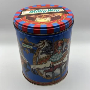 De colección ✅ 1991 Marte Vía Láctea Chocolate Caramelo Bar Circo Tema Lata Vacía Decoración del Hogar - Imagen 1 de 14