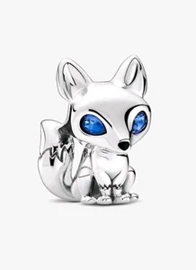 Pandora Blue Eyed Fox Charm #799096C01 S925 ALE - Picture 1 of 6