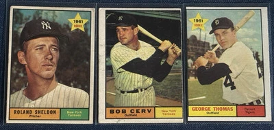 1961 TOPPS #563 BOB CERV YANKEES ALSO #541 #544 (3 Cards) ALL HIGH NUMBER $200 - Image 1 of 4