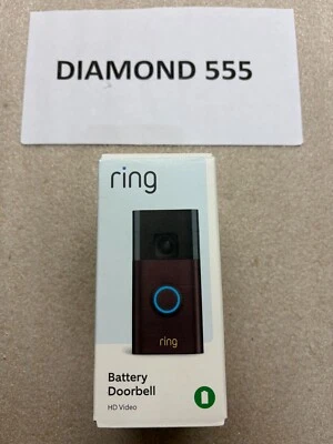 Ring - Battery Doorbell Smart Wifi Video Doorbell Venetian Bronze | 1329 - Image 1 of 2