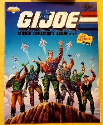 Álbum de pegatinas Gi Joe 1986 (nuevo/sin usar) Diamond Panini difícil de encontrar retro vintage Foto 1 de 4