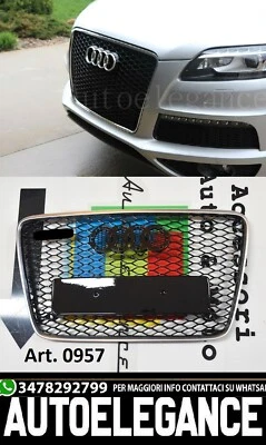 Reejilla Delantero Tablero Cromado Audi Q7 4L 2006-2014 Calandria RSQ7 D ' Abeja - Imagen 1 de 4