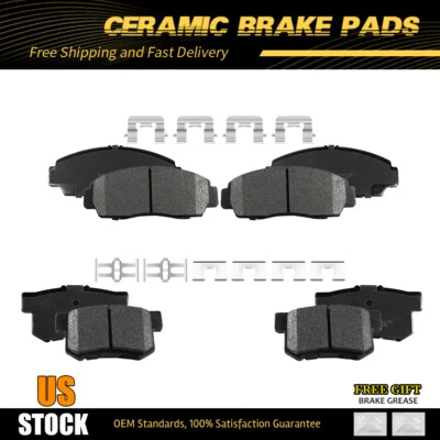 Front and Rear Ceramic Brake Pads For 1999-2008 Acura TL 2001- 2003 Acura CL RL - Image 1 of 4