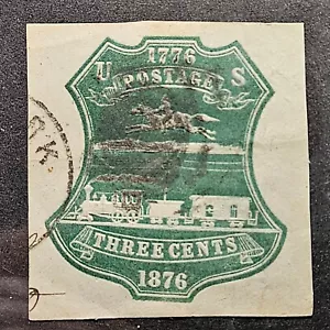 US Stamp Sc U219, 3c Cut Square, Used VF CV$17.50 (412Q794) - Picture 1 of 1