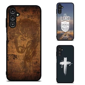 For Samsung S21 S22 S23 S24 FE Ultra Vintage Jesus Christ Cross Anti Fingerprint - Picture 1 of 25