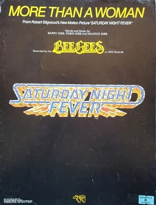 Bee Gees More Than A Woman Piano Guitar Vocal Sheet Music g4 - Image 1 of 2