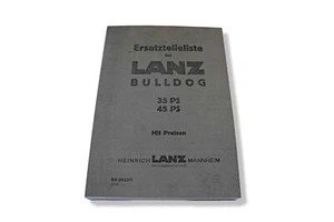 Ersatzteilliste Lanz Bulldog Oktober 1937, 10 Liter Vorkrieg, 289 Seiten - Bild 1 von 2