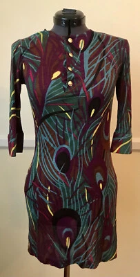 Mini Vestido T-Bags Los Angeles Púrpura Pavo Real Bodycon Manga 3/4 Túnica Pequeña Foto 1 de 4