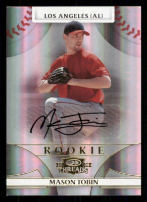 2008 Donruss Threads #123 Mason Tobin AU/999 /999 - Image 1 of 2