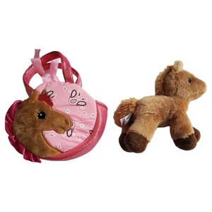 Aurora hübsches Pony Pferd Fancy Pal Haustier Tragetasche rosa Handtasche Tasche 8 Zoll Plüschtier 32766 - Bild 1 von 3