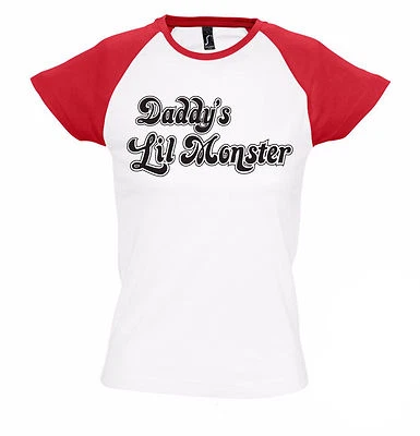 PROMODORO Daddy's Lil Monster Girlie Shirt | Superheld | Kostüm | Joker | Suicide Squad