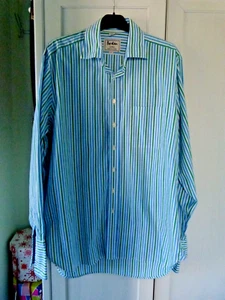 Boden shirt,stripes, cufflink cuffs, 16" neck - Picture 1 of 8