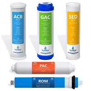 6 Month Reverse Osmosis System Replacement Filter Set – 5 Filters – 50 GPD - Picture 1 of 8