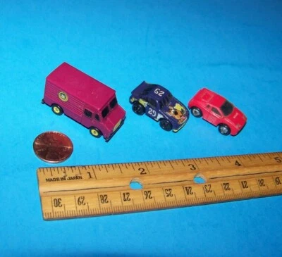 Mixed Lot Micro Cars (All 3) Batman Joker Van 1989 / Scooby Car 1992 & Red Car  - Image 1 of 4