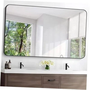 30"x48" Bathroom Mirrors for Wall, Black Rectangle Mirror, Rectangular Wall - Picture 1 of 7