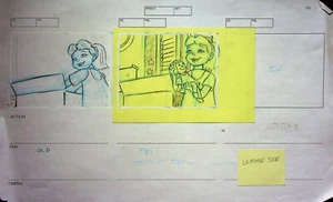 Dragon Tales 1999 Production Sue Bielenberg Hand Drawn Storyboard Page PBS KIDS - Picture 1 of 2