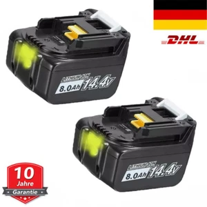 2x14.4V 8,0Ah BL1430 BL1415 Akku für Makita 14.4 Volt BL1440 BL1450 197615-3 DHL - Bild 1 von 12