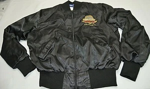 Chaqueta Bombardero Holloway Riverboat Casino para Hombre Bolsillos con Cremallera Completa Negra Talla Mediana - Imagen 1 de 7