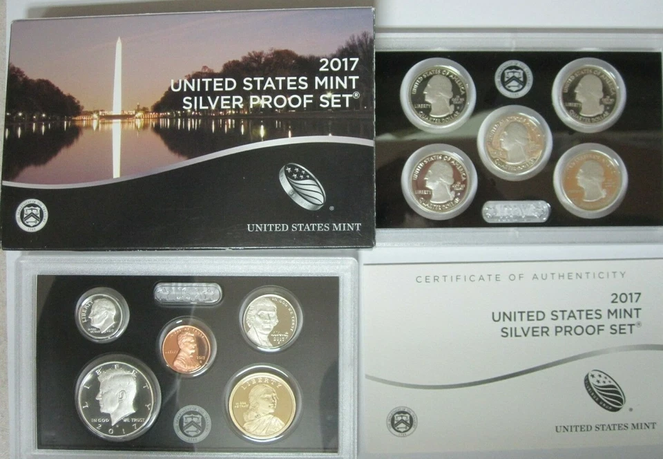 2017-S U.S. Mint Silver Proof Set with Original Mint Box and COA Free Shipping - Image 1 of 1