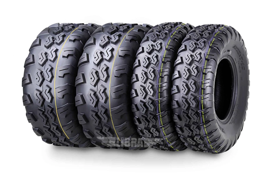 Set 4 WANDA UTV ATV Tires 22x7-10 & 22x10-10 Yamaha Timberwolf 250 Beartracker - Image 1 of 4