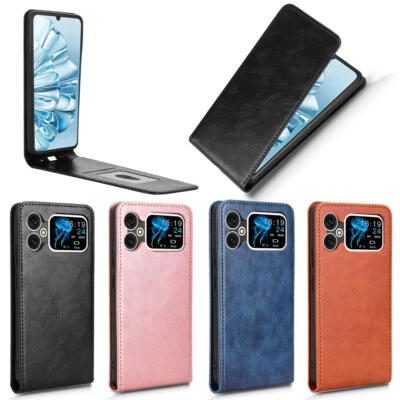 For Cubot A20, Luxury Vertical Up-Down Leather Wallet Stand Soft TPU Case Cover - Image 1 of 4