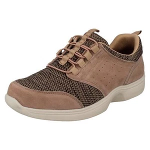 *SALE* LADIES PADDERS HILDA DUSTY PINK COMBI DUAL FITTING WIDE TRAINERS - Imagen 1 de 9