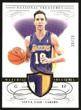 2013-14 Panini National Treasures Material Treasures Prime #24 Steve Nash /25