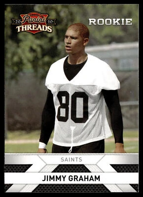 2010 Panini Threads Jimmy Graham #245 Rookie   RC New Orleans Saints - Image 1 of 2