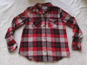 Size M, Red Checked Get Lucky Los Angelas Longsleeve Shirt, Soft - Picture 1 of 6