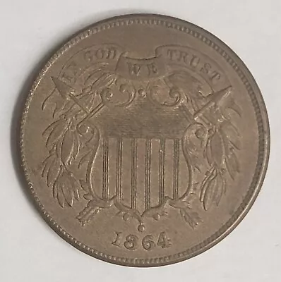 1864 Two Cent Piece *ORIGINAL CH BU* - Image 1 of 4