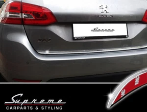 Se adapta a PEUGEOT 308 SW II 14-21 3M cromo listón trasero protección de bordes - Imagen 1 de 5